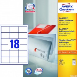 Trwałe etykiety uniwersalne 3671 64 x 45 100 ark Avery Zweckform