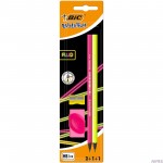 Ołówek bez gumki BIC Evolution Fluo 650 HB Blister 2+1+1szt, 942080