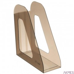 Pojemnik na dokumenty pionowyFavorit, szer. 90 mm, przyciemniany na brązowo 323306/11577 Stamm