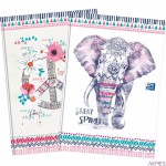 Brulion A5 96 kartek, BOHO kratka z marginesem OXFORD 400114802
