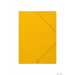 Teczka z gumką rogi DOTTS A4 preszpan żółta 390g
