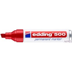 Marker EDDING E-500 czerwony końcówka ścięta