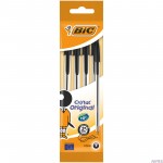 Długopis BIC Cristal Original czarny, blister 4szt, 8308591