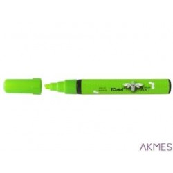 Marker akrylowy, fibrowa końcówka ścięta 2-5mm, zielony jasny TO-400 Toma