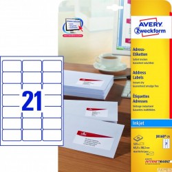 Etykiety adresowe J8160-25 63,5 x 38,1 25ark Avery Zweckform