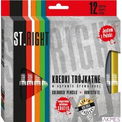 Kredki Jumbo ST.ART w op. drew. 12 kol+temp. 3640 ST.MAJEWSKI