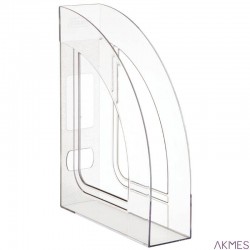 Pojemnik na dokumenty pionowyRespect, szer. 70 mm, przezroczysty 324068/39688 Stamm