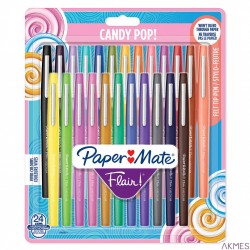 Flamaster FLAIR CANDY POP 24 kolory, blister PAPER MATE 1985617