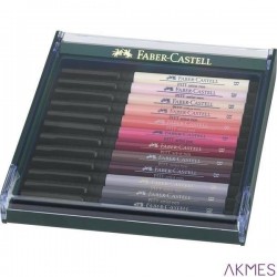 Cienkopisy PITT ARTIST PEN BRUSH 12szt kol. SKIN 267424 FABER-CASTELL