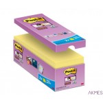 Bloczki samoprzylepne Post-it_ Super Sticky (654-P16SSCY-EU), 76x76mm, 16x90 kart., żółte, 2 bloczki GRATIS