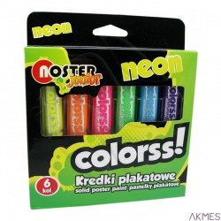 Kredki plakatowe 6kol.neon NOSTER