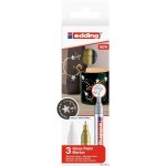 Markery olejowe kreatywne metaliczne 3 szt. etui Edding 750/3S MET