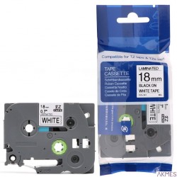 Taśma BROTHER (TZE-241) laminowana 18mmx8m czarny narduk/białe tło