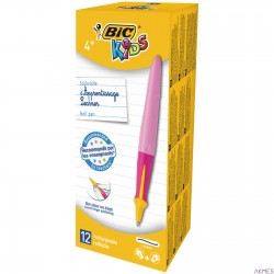 Długopis BIC Kids Różowy dla uczniów niebieski, 918458
