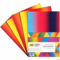 Tektura falista RAINBOW A4 5 ark. Tęczowa HA[[Y COLOR 7720 2030-RB