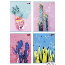 Zeszyt A4 60k krata lam. CACTI folia soft touch