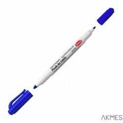 Pisaki 2-stronne do białych tablic TOMA, 2 końcówki cienkie 0,5 i 0,8mm, niebieski TO-270 Toma