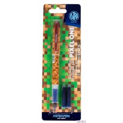 Pióro młodzieżowe Pixel One - blister 1 sztuka + 3 naboje ASTRA, 203120012