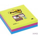 Karteczki samoprzylepne POST-IT Super Sticky XL w linię (675-3SSMX), 101x10, 1mm, 3x70 kart., paleta marrakesz, 3M-70005