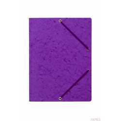 Teczka z gumką rogi DOTTS A4 preszpan fioletowa 390g