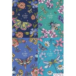 Brulion A5 linia 80k kremowy papier, "Butterflies" ASTRA, 101020012