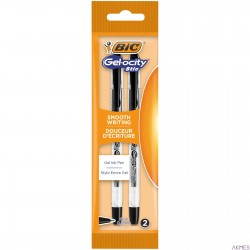 Długopis żelowy BIC Gel-ocity Stic 0.5mm czarny, blister 2szt, 989708