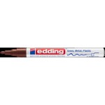 Marker lakierowy okrągła końcówka 1-2 mm brązowy Edding 751/007/BR