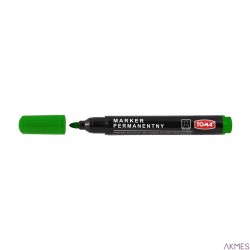 Marker permanentny, końcówka okrągła 1,5mm, zielony TO-202 Toma