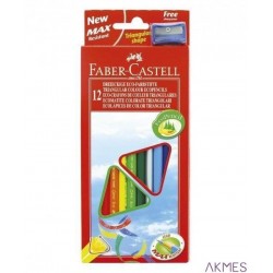 Kredki ECO COLOUR trójkątne 12 kol. + temp. 120523 116614 FABER CASTELL