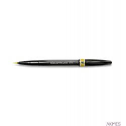 Precyzyjny pędzelek do kaligrafii i liternictwa Brush SignPen Artist ciemnożółty SESF30-Y PENTEL