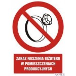 Tabliczka Zakaz noszenia biżuterii ZZ-20Z/11881ZN