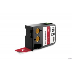 DYMO XTL taśma winylowa trwała (24 mm), Biały na czerwonym 7m 1868763