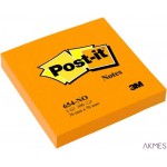 Bloczek samoprzylepny POST-IT_ (654N), 76x76mm, 1x100 kart., jaskrawy pomarańczowy