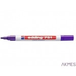 Marker lakierowy okrągła końcówka 1-2 mm metaliczny fioletowy Edding 751/078/MF