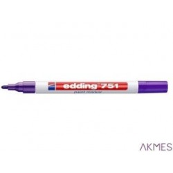 Marker lakierowy okrągła końcówka 1-2 mm metaliczny fioletowy Edding 751/078/MF