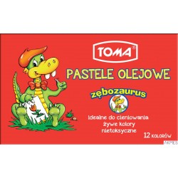 Kredki pastelowe olejne 12 kolorowe de lux TO-584 Toma