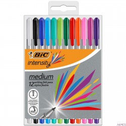 Cienkopis BIC Intensity Medium mix AST Etui 12szt, 964893