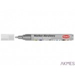 Marker akrylowy, fibrowa końcówka ścięta 2-5mm, srebrny TO-402 Toma