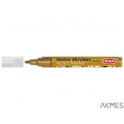 Marker akrylowy, fibrowa końcówka ścięta 2-5mm, złoty TO-400 Toma