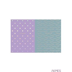 Brulion A5 kratka 80k kremowy papier, "Waves&dots" ASTRA, 101020059