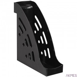 Pojemnik na dokumenty pionowyTornado, szer. 95 mm, z uchwytem, czarny 165280/12079 Stamm