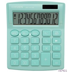 Kalkulator biurowy CITIZEN SDC-812NRGRE, 12-cyfrowy, 127x105mm, zielony