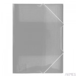 Teczka PP z gumką szeroka TG-12 BIURFOL mleczna transparnetna