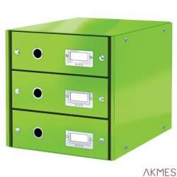 Pojemnik z 3 szufladami Leitz C&S WOW, zielony 60480054