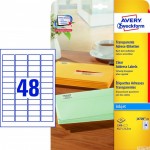 Etykiety adresowe J4720-25 45,7 x 21,2 25 ark przezroczyste, Avery Zweckform