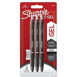 Pióro żelowe Sharpie S-GEL 3 szt. czarne na blistrze 2136598