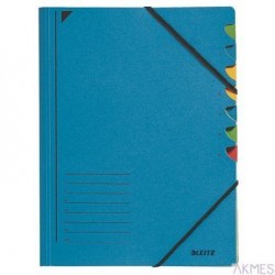 Teczka segregująca Leitz, 12 przegródek, niebieski 39120335