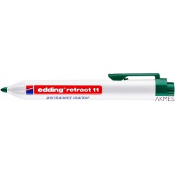 Marker permanentny automatyczny okrągła końcówka 1,5-3 mm zielony Edding retract11/004/ZI