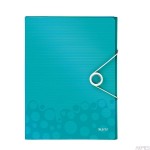 Teczka z gumką LEITZ WOW 30mm 250k A4 turkusowa 46290051