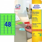 Etykiety zielone L6040-20 45,7 x 21,2 20 ark. Usuwalne, Avery Zweckform